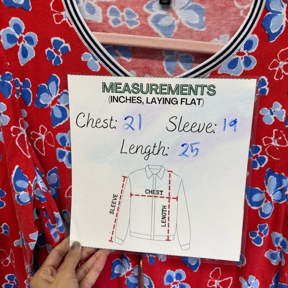 Talbots Floral Cardigan Women’s XL Red 3/4‎ Sleeve Retro 90’s Inspired Y2k - Picture 9 of 11